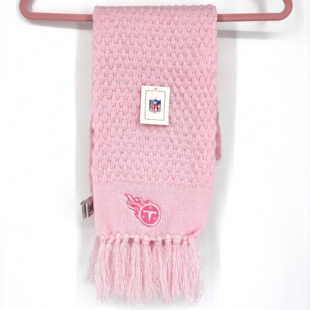 NWT Tennessee Titans Scarf Pink Knit Acrylic Football Fan Gear NFL Team Apparel